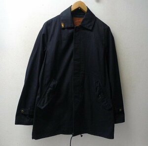 ◆GANGSTERVILLE ギャングスタービル シングル 襟刺繍 ステンカラー コート 黒 初期