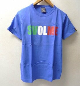 ◆svolme イタリアカラー ロゴプリント Tシャツ ブルー サイズS スボルメ スヴォルメ
