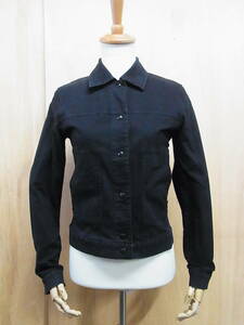 TS beautiful FENDI Fendi Vintage snap-button stretch cotton jacket black size 40
