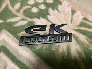 * unused MMC Mitsubishi eK custom B11W mat black emblem original eK custom rear matted black *
