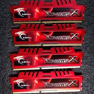 【中古】DDR3メモリ 32GB(8GB4枚組) G.SKILL RipjawsX F3-14900CL10D-8GBXL [DDR3-1866 PC3-14900]