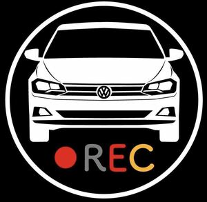 無料車種やカラー変更可能　フォルクスワーゲン　vw ポロ　ドラレコ　ドライブレコーダー　ステッカー