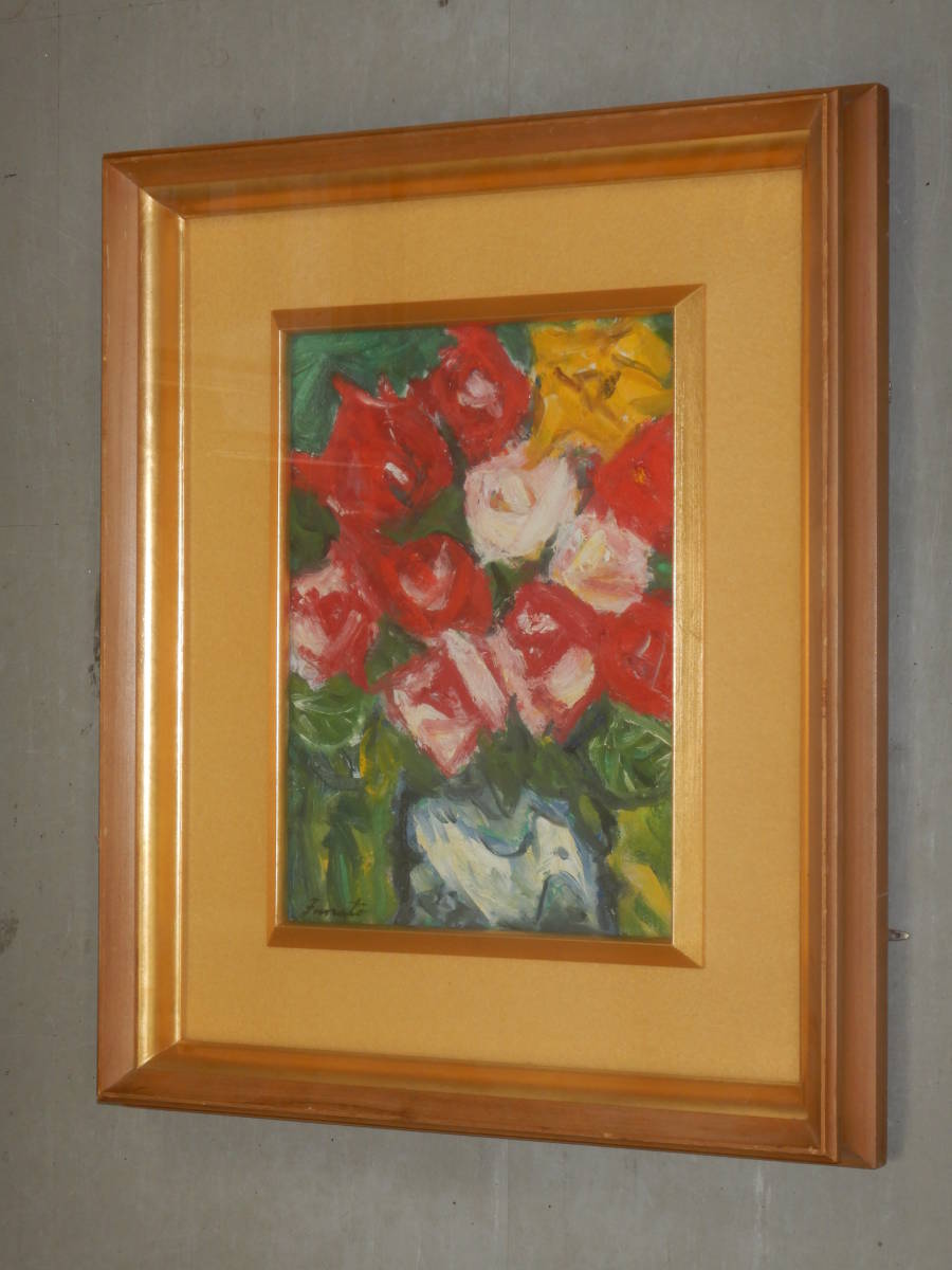 ばらについ ヤフオク! 田中芳園『バラ(F6号)』日本画 静物画