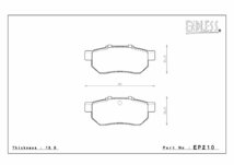 エンドレス ブレーキパッド SSS EP210 リア スズキ アルト・アルト ハッスル HA22S (WORKS・RS/Z・4輪ディスク) ENDLESS 足回り 送料無料_画像3