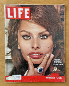 60's Vintage US magazine [ LIFE ]1960 year 11/14 number sophia * low Len cover american . advertisement great number rare!