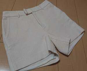 *TheDaystokyo The Dayz to-kyo- polyurethane coating short pants show bread ivory size 36*USED click post .. shipping 