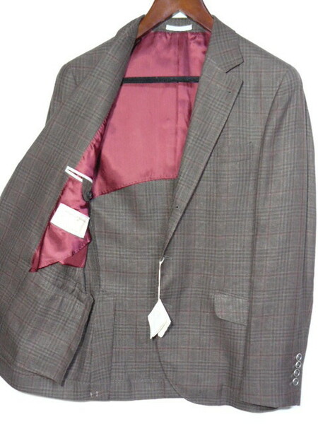 size:48◆Brunello Cucinelli◆ジャケット 3B段返り◆made in italy◆brown◆49%linen 32%wool 19%silk◆ブルネロクチネリ◆良質天然素材