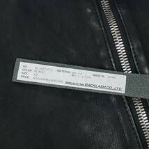 定242000円 新品● BACKLASH 21AW JAPAN CALF SINGLE RIDERS レザー シングルライダース ジャケット バックラッシュ AL1927-01S XS_画像5