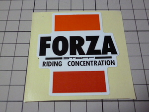 FORZA STAFF RIDING CONCENTRATION ステッカー (59×63mm) フォルツァ レーシングスーツ ツナギ