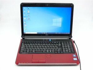 カメラ内蔵/15.6型/ノートPC/Windows10/新品SSD256/8GB/2世代i3/FMV　AH54/D　新品無線マウス/Office搭載/HDMI/USB3.0/テンキー　動作良品