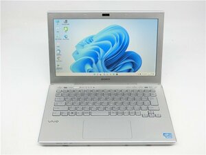 カメラ内蔵/13.3型/ノートPC/Windows11/HDMI/USB3.0/新品SSD128GB/8GB/3世代i5/SONY　SVS13129CJS MS office2021ProPlus搭載