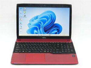 最新Win11Pro/カメラ内蔵/中古/15.6型/ノートPC/新品SSD256/8GB/4世代i3/FMV　AH45/R　 　新品無線マウス　MS office2021搭載　HDMI/USB3.0