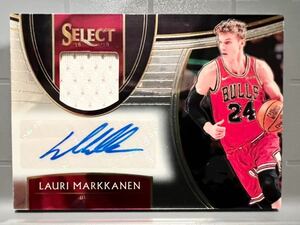 199限定 Auto Jersey 19 Panini Lauri Markkanen ラウリ・マルケネン NBA 直筆 サイン Bulls ブルズ ユニフォーム バスケ Jazz ユタジャズ