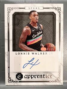 HOT199枚限定 Auto 20 Panini Lonnie Walker ロニー・ウォーカー NBA 直筆 サイン Lakers レイカーズ Spurs スパーズ ユニフォーム バスケ