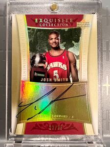 最高級直書/25 Auto 05 Upper Deck Exquisite Josh Smith ジョシュ スミス NBA サイン Hawks ホークス Panini バスケ AllDefensive Dunk王