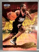 激レア インサート NBAttitude 98 Fleer Ultra Allen Iverson アレン・アイバーソン NBA 76ers ユニフォーム Panini バスケ All-star MVP_画像1