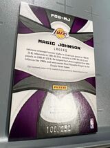 初年度 Jersey 2010 Panini Magic Johnson マジック・ジョンソン NBA 実使用 ユニフォーム バスケ Lakers レイカーズ 優勝 HOF MVP Allstar_画像2