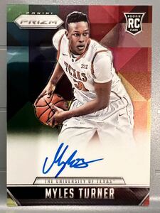 激レア直書 RC Auto 15 Panini Myles Turner マイルズ・ターナー ルーキー サイン NBA Pacers ペイサーズ バスケ ユニフォーム Block王