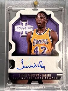 超絶レア01/10枚限定 Die-cut Auto 13 Panini HOF James Worthy ジェームズ・ウォージー NBA サイン Lakers レイカーズ MVP Showtime 優勝