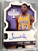 超絶レア01/10枚限定 Die-cut Auto 13 Panini HOF James Worthy ジェームズ・ウォージー NBA サイン Lakers レイカーズ MVP Showtime 優勝_画像3