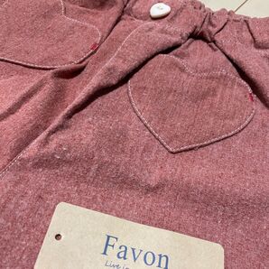 Favon ファボン オックスハートポケットパンツ ピンク ゆったりシルエット バルーンパンツ 韓国風 韓国子供服