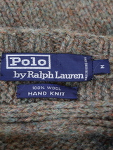 90s Polo by Ralph Lauren ラルフローレン フィッシャーマン ハンドニット ウールニットセーター(メンズ M)オールド ビンテージ_画像6