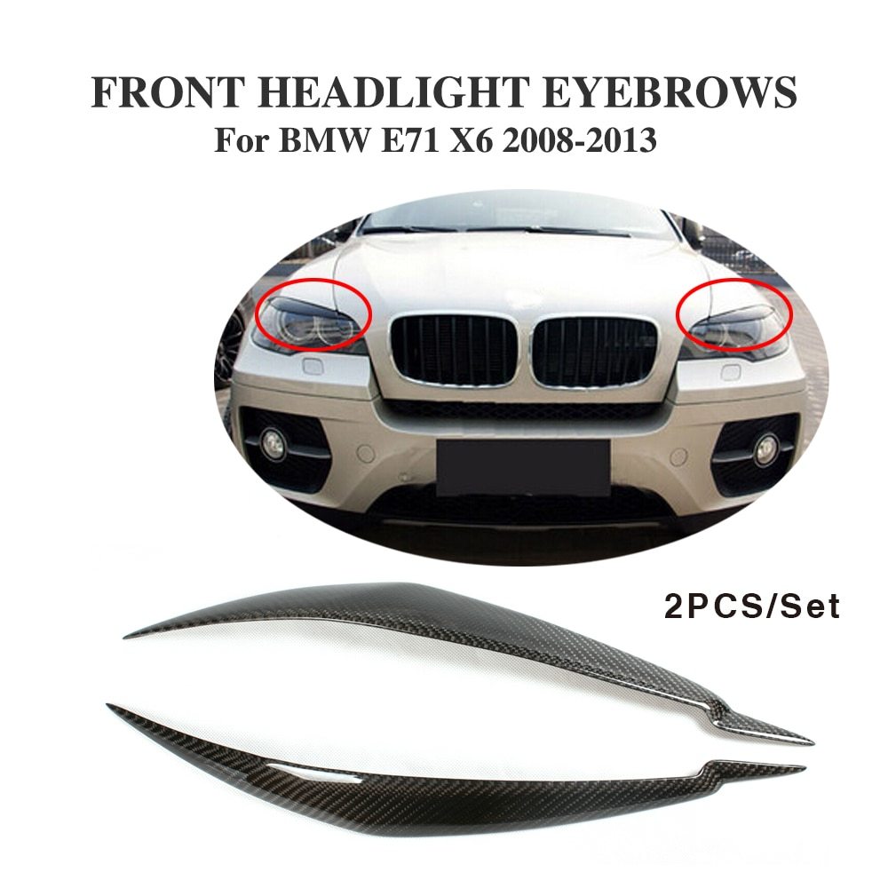 アイライン BMW F30 Real Eyebrow Cover For 3 Carbon Tuning Fiber Series 3シリーズ ヘッドライトチューニング用のリアルカーボンファイバーまぶた眉カバー Eyelids Headlight