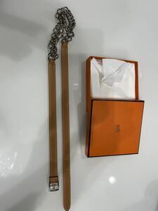 価格交渉OK　エルメス　HERMES　ベルト　ブラウン　シルバー金具　