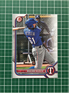 ★TOPPS MLB 2022 BOWMAN #BP-113 MAXIMO ACOSTA［TEXAS RANGERS］ベースカード「PAPER PROSPECTS」★