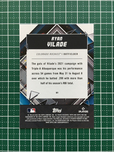 ★TOPPS MLB 2022 FIRE #61 RYAN VILADE［COLORADO ROCKIES］ベースカード「BASE」ルーキー「RC」★_画像2