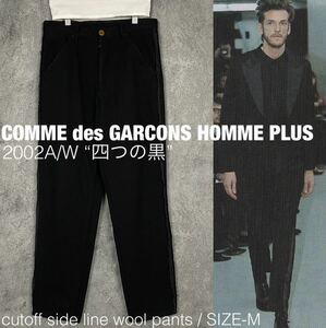 02AW アーカイブ COMME des GARCONS HOMME PLUS サイドライン パンツ ギャルソン オムプリュス 90s 00s 80s ビンテージ スラックス