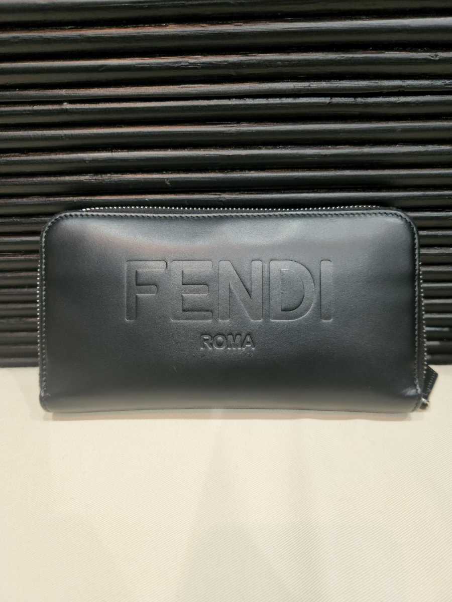美品 FENDI フェンディ 長財布 ロングウォレットラウンドファスナー