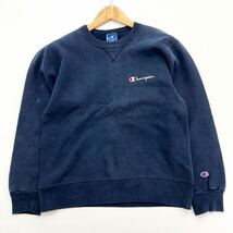 90s USA製 ☆ チャンピオン ☆ Champion Vガゼット スウェット トレーナー M ネイビー 風合い良し♪ アメカジ ストリート 古着MIX■CC202_画像2