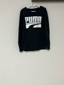 PUMA black long sleeve T shirt 140cm
