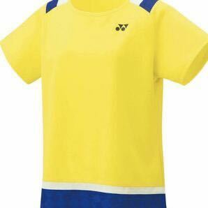 4* stock disposal * free shipping * Yonex * game shirt *L size * yellow color * lady's * Japan badminton association investigation eligibility goods *20484*