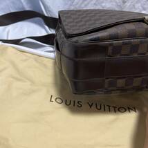 1円 【美品・保存袋付き】 LOUIS VUITTON ルイヴィトン バスティーユ ダミエ ショルダーバッグ メッセンジャー レザー ブラウン カバン 鞄_画像7