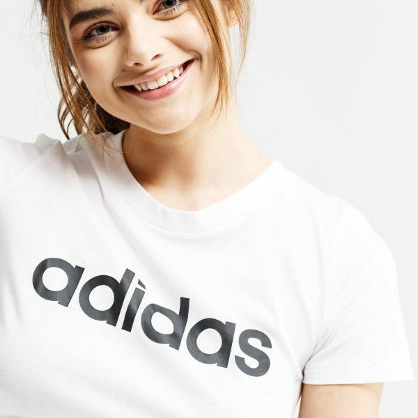adidas アディダス エッシェンシャルズ リニアロゴ ティシャツ　10314　DU0629ホワイトレディースL