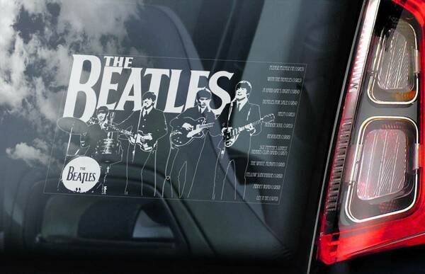 ◆送無【ザ ビートルズ】外張り カーステッカー 170×100mm 外貼り カー ステッカー ウインドウ シールRock ロックバンドBEATLES M1@2291-5