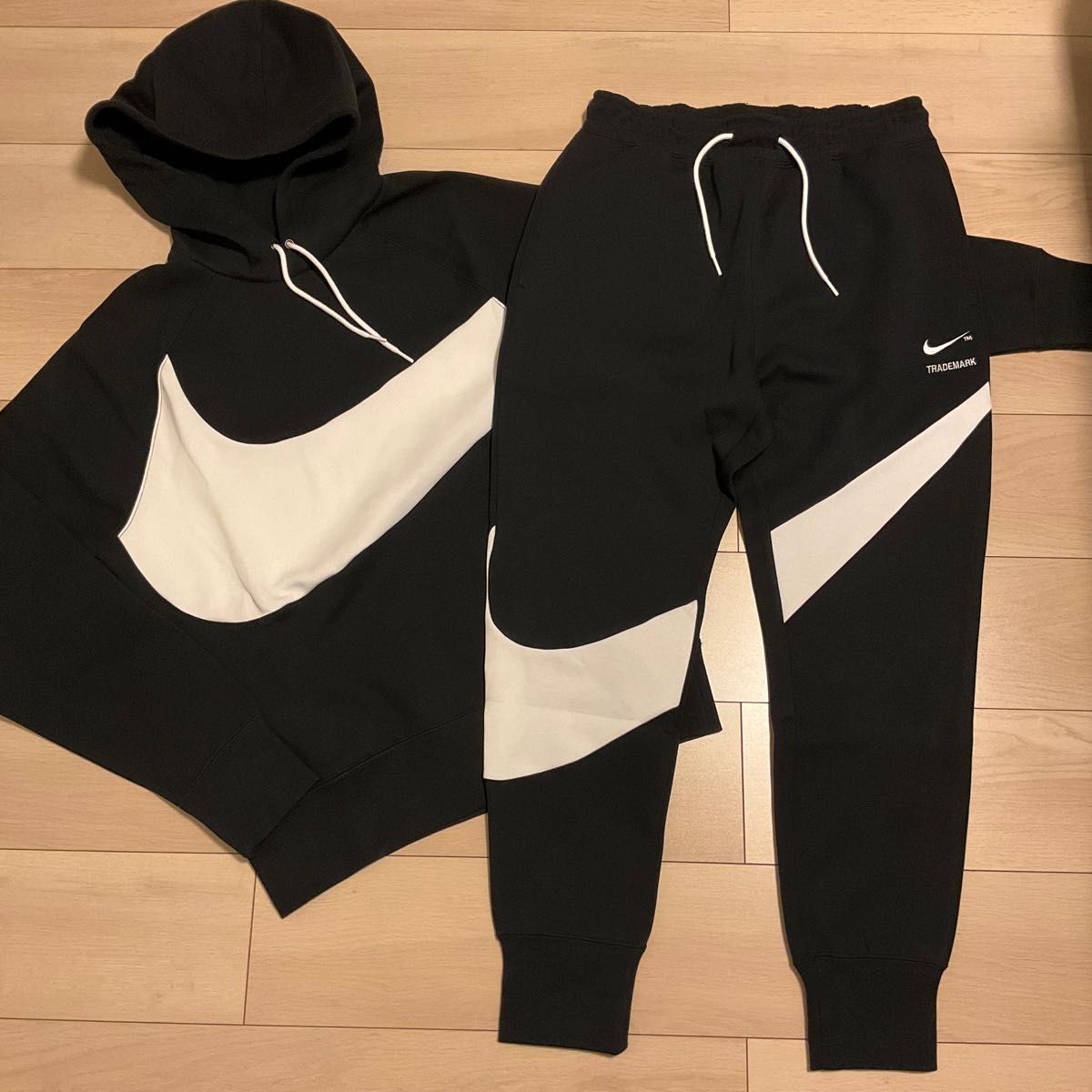 NIKE ナイキ セットアップ 上下 刺繍ロゴ ジャージ ライン グレー M
