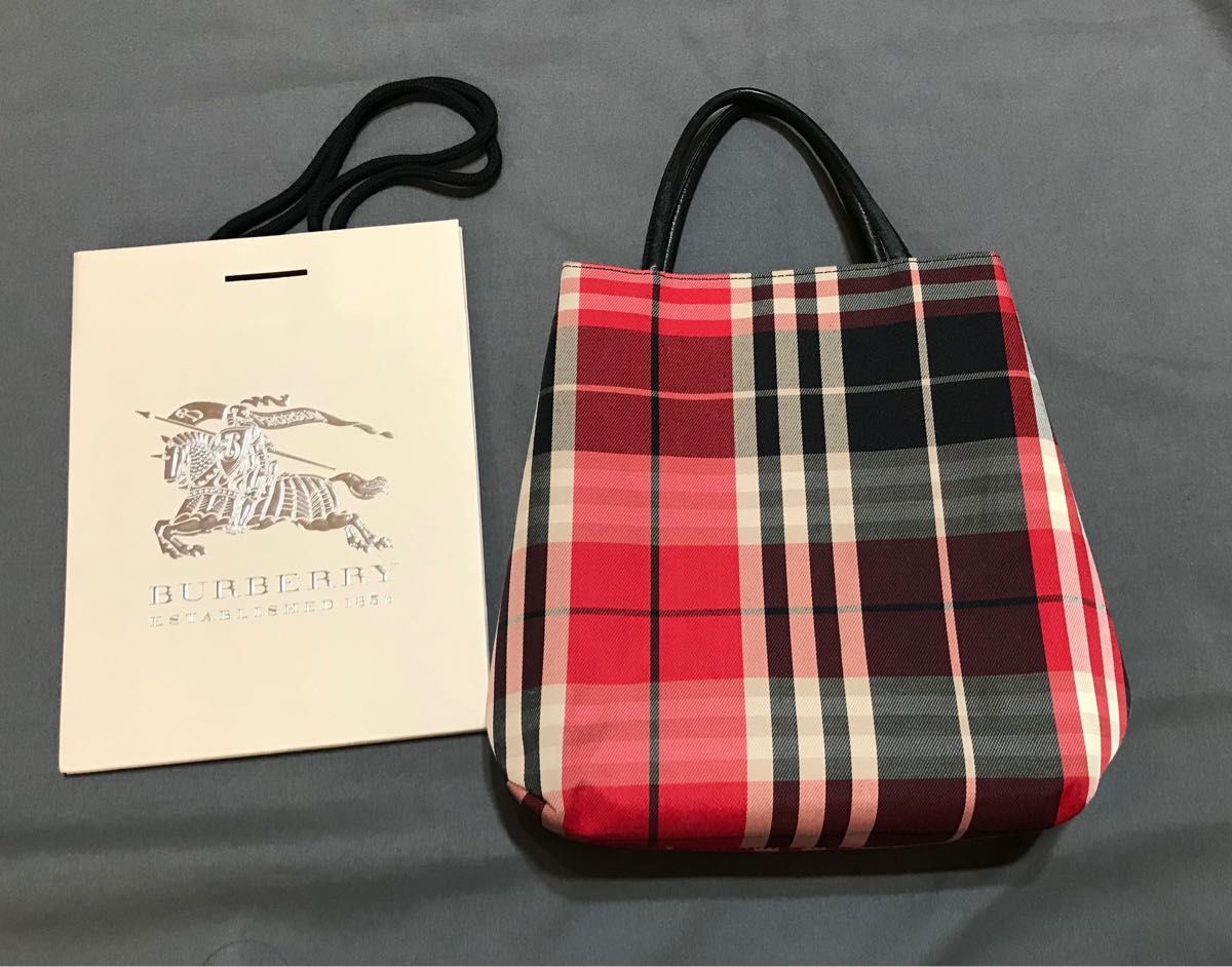 新品 バーバリー リバーシブル ビッグトートバッグ チェック BURBERRY
