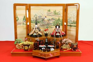  doll hinaningyo .... playing wood grain paint Sakura parent . decoration exclusive use pcs * storage box three month decoration Japanese doll 