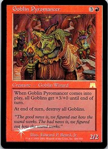 FOIL/ゴブリンの紅蓮術士/Goblin Pyromancer/オンスロート/英語版/MTG１枚 [FC]