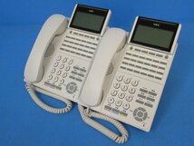 ▲Ω ZZI 4822 保証有 キレイ NEC UNIVERGE Aspire WX 24ボタン標準電話機 DTK-24D-1D(WH)TEL 2台セット ・祝10000！取引突破！_画像1