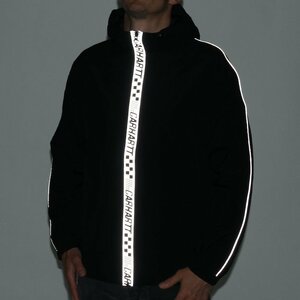 新品 M Carhartt WIP カーハート ワークインプログレス Senna Reflective Jacket Black ナイロン レーシング リフレクティブ ジャケット