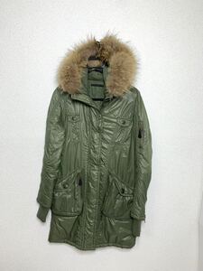  Moussy mousy Mod's Coat military khaki size 2 (M size) hood removed possibility *