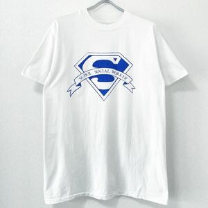 ■激レア■90s USA製 SUPERMAN パロディ アート Tシャツ 企業 marvel マーベル ビンテージ