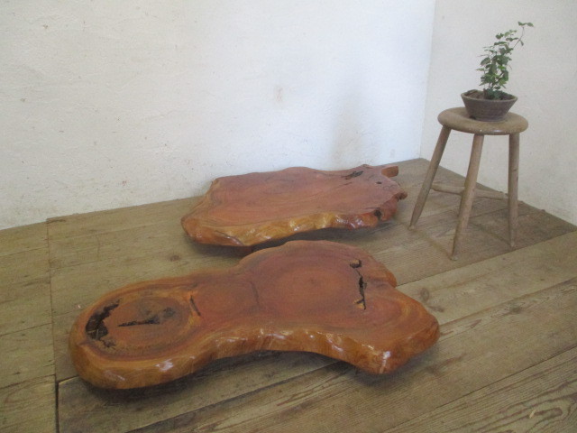 特上 桑の木の置物と置物台 木工 工芸品 ハンドメイド