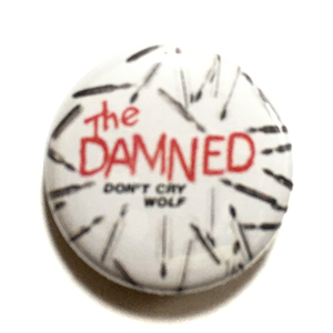 25mm 缶バッジ DAMNED ダムド Don't Cry Wolf Music For Pleasure Punk パンク Power Pop パワーポップ