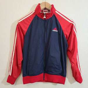 *adidas/ Adidas / Kids / child clothes /150cm/ Zip jacket / outer garment / navy / red / one Point 