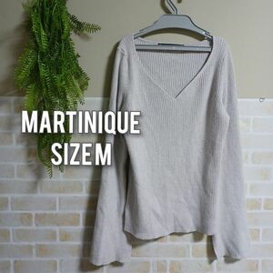 martinique マルティニーク　vネックリブニットセーター